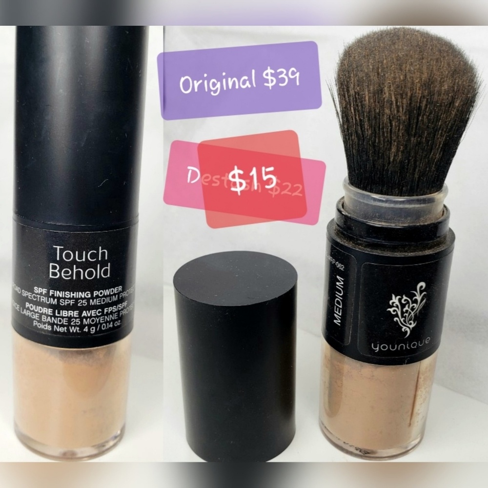 Tinted setting powder with spf